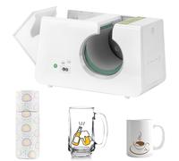 QWORK® Pressa per sublimazione per tazze da 350 ml - 3 impostazioni di temperatura 160/180/200℃ e 2 timer 200s/300s - Compatibile con inchiostro infusibile e fogli di trasferimento