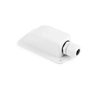 QWORK® Pssacavo per Tetto, IP68 Impermeabile 1 Via Cavo di Ingresso Resistente agli Agenti atmosferici, per Camper Caravan Barca Solare, passacavo ABS, 1 Pezzi, Bianco