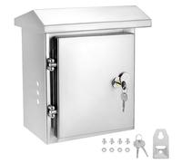 QWORK® Quadro di distribuzione esterno impermeabile - 32X25X16 cm - in acciaio inox 304 - distributore elettrico a parete