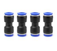 QWORK Raccordi Aria Compressa, Pneumatico Connettore, Raccordi pneumatici a sgancio rapido, Connettori in Plastica, 8mm, 4 pezzi
