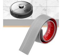 QWORK® Rampe di soglia 1M, rampa per sedie a rotelle in gomma autoadesiva grigia, antiscivolo, altezza 1,5 cm per sedie a rotelle, scooter e spazzatrici