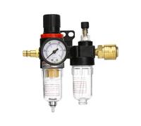 QWORK® Regolatore Pressione Compressore, 1/4" Separatore Acqua-Olio Filtro con M