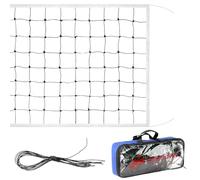 QWORK Rete da pallavolo pieghevole, 9,5 m x 1 m, dimensioni standard, rete da pallavolo, con borsa per il trasporto, rete da beach volley per interni ed esterni