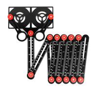 QWORK® Righello di Misurazione Multi-Angolo, 12 Lati Righello Pieghevole con Perforatore per Piastrelle in Ceramica, Regalo per Costruttori Artigiani Falegnami e Bricolage
