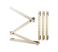 QWORK Righello pieghevole in legno, confezione da 4, 1,8 m, 15,2 cm, con misure statunitensi e metriche per falegnami