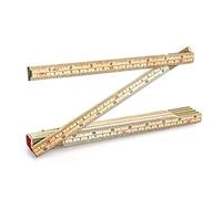 QWORK® - Righello pieghevole in legno, Metro Pieghevole, 79" / 2m, con Imperiale e metrico, per falegnameria
