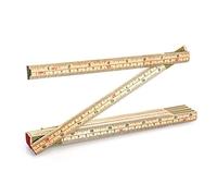 QWORK® - Righello pieghevole in legno, Metro Pieghevole , 79" / 2m , con Imperiale e metrico , per falegnameria