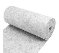 QWORK® Rotolo di Feltro 30 cm x 300 cm x 3 mm, Tessuto in Fibra Chimica Grigio Chiaro, Resistente all'Abrasione per il Fai da Te e come Sottofondo per Mobili