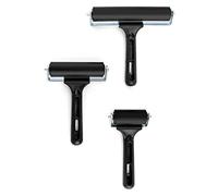 QWORK Rulli in gomma morbida per stampe, pittura, confezione da 3 strumenti artistici da 5,9 cm, 10,2 cm, 15,2 cm