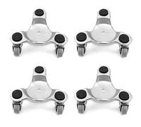 QWORK® Rulli per mobili pesanti a 3 ruote, capacità di carico di 180kg, ideale per lo spostamento di mobili ed elettrodomestici, resistente e facile da usare, 4 pezzi