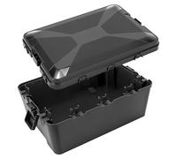 QWORK® Scatola di Protezione Stagna per Esterni IP54 Impermeabile - 32 x 22 x 13 cm con 7 Porte di Ingresso - Scatola Stagna Elettrica da Esterno