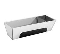 QWORK® Scatola per spatole rettangolare in acciaio inossidabile da 30.5 cm, robusta, con cuscinetto antiscivolo