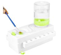 QWORK® Sciacquatrice Per Pennelli, Rondella Per Pennelli, Detergente Per Pennelli Con Ripiani Per Pennelli, Sciacquatrice Per Ciclo Dell'Acqua, Verde