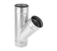 QWORK Sdoppiatore per condotto da 10,2 cm, in metallo, a forma di T, adattatore a 3 vie, per ventilatori di scarico, coperture di sfiato dell'essiccatore e guarnizioni di sfiato