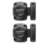 QWORK® - Serratura per Porta con viti per Porta Armadietto Finestra, 2 pezzi, colore: Nero