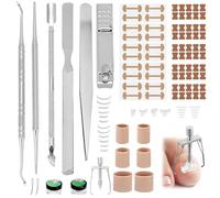 QWORK® Set da 104 pezzi per unghie incarnite, set per la correzione delle unghie dei piedi