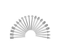 QWORK® Set da 20 pezzi set di punte diamantate per intaglio della pietra, gambo da 1/8 di pollice, grana 120, adatto per giada, vetro, rocce, ceramica, ecc.
