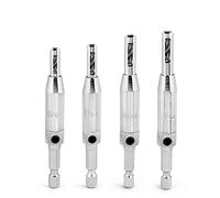 QWORK® - Set da 4 pezzi di punte per trapano autocentranti per cerniere porta: 5/64", 7/64", 9/64", 11/64"