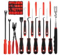 QWORK® Set di 17 Attrezzi con Gancio e plettro, gancio per paraolio, attrezzo per la rimozione, pinza magnetica, raschietto