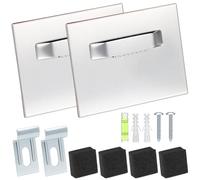 QWORK® Set di 2 ganci per quadri supporti per specchi 60x80mm, ganci per immagini autoadesivi supporto per specchi portata fino a 6kg, incluso accessori per il montaggio