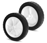 QWORK® Set di 2 Ruota in gomma per tagliaerba - Diametro 175 mm, Foro asse 12,7 mm, Larghezza pista 38 mm, Carico consentito 70 kg (7" x 1,5")
