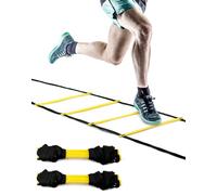 QWORK® Set di 2 Scaletta Agilità con Custodia - 6 Metri 12 Pioli - Scaletta per Allenamento di Calcio/Hockey/Basket
