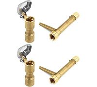 QWORK Set di 2 valvole di accoppiamento rapido in ottone da 3/4", strumento di irrigazione con chiavi di accoppiamento rapido per cantiere, agricolo