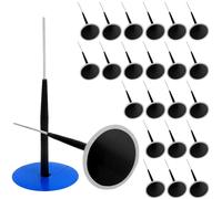 QWORK® Set di 24 Kit di Riparazione per la Cura degli Pneumatici, Toppa da 40 mm e Asta da 4,5 mm, per Auto, Camion e trattori