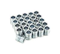 QWORK Set di 25 connettori filettati universali, per pali di diametro 1,9 cm, con dimensioni di 1,7 cm di diametro x 2,2 cm di altezza