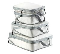 QWORK® Set di 4 organizer per valigie - 40 x 30 cm, 35 x 25 cm, 30 x 20 cm - Cubi da imballaggio a compressione impermeabili e leggeri