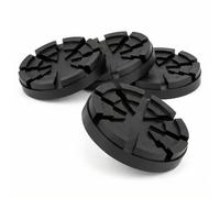 QWORK® set di 4 piastre in gomma cuscinetti in gomma Ø125mm per cric e piattaforme di sollevamento - protegge l'auto dai graffi