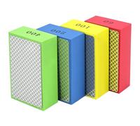 QWORK® Set di 4 Tamponi Abrasivi Diamantati per Lucidatura e Levigatura a Mano - 60# 100# 200# 400# - Ideali per Piastrelle, Vetro, Pietra e Metallo