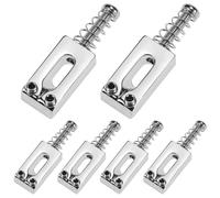 QWORK Set di 6 sellette per ponte per chitarra, finitura cromata, per chitarre elettriche