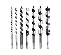 QWORK® Set di 7 Trapano a Spirale per Legno, Punte da Trapano Esagonale, Lunghezza 230 mm, Diametro 6/10/12/16/20/22/25 mm