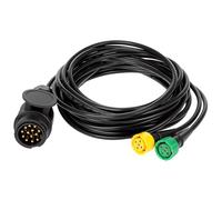 QWORK® Set di Cavi da 5 Metri per rimorchi, da Spina a 13 Pin a 2 Spine a 5 Pin, per luci Posteriori di Illuminazione del rimorchio