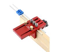 QWORK® Set di dime di foratura 6/8/10/15 mm, kit dima di tassellatura, set guida dima di foratura per tasselli