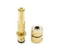 QWORK Set di Pistole a spruzzo per Tubo da Giardino, Ugello per Tubo da Giardino con 1/2" Connettore in Ottone Rapidi, per la Pulizia dell'auto, impianti di irrigazione
