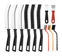 QWORK® Set di Spazzola per la Pulizia delle Fessure, 9 Spazzola Pulizia e 2 Spatole - per la Pulizia,per Cucina, Bagno, Scanalature di Porte e Finestre