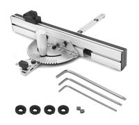 QWORK® set di troncatrici per la lavorazione del legno, 0-60 gradi, lega di alluminio, arresto regolabile, 450mm