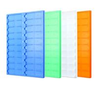 QWORK Set di vassoi per microscopio impilabili, in plastica, 30 cm x 19,5 cm, antiscivolo, capacità 20 vetrini per vassoio, 4 pezzi