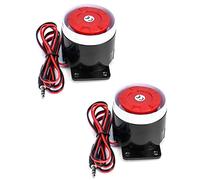 QWORK Sirena cicalino elettronica, confezione da 2 12 V con connettore a spina da 1/8 "Corno di sicurezza elettrico Sirena di sicurezza