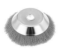 QWORK® Spazzola per Erbacce, Spazzola Metallica 200 x 25.4 mm, per Tagliaerba, Decespugliatore