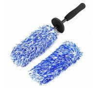 QWORK® Spazzola per la pulizia dei cerchi in microfibra 41 cm con copertura morbida della spazzola di ricambio per la cura delicata dei cerchi in alluminio