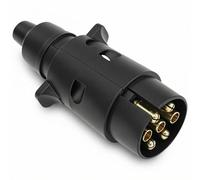 QWORK® Spina di Rimorchio a 7 Poli 12V Impermeabile - Modello di Cablaggio per Auto, Roulotte, Portabici e Portamoto