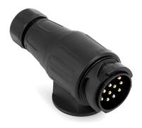 QWORK® Spina per rimorchio a 13 Pin, connettore Impermeabile 12V, Spina per rimorchio Maschio a 13 Pin, per Camion, furgoni, Camper, trattori, Barche e Camion