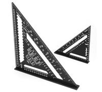 QWORK® Squadra da Falegname, 2 Pezzi in Alluminio da 185MM e 300MM, per Carpentieri e Roofer