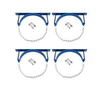 QWORK Staffa da parete in acciaio per cilindro, confezione da 4 staffe per bombole a gas con viti e catena di sicurezza supportata