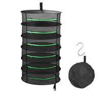 QWORK® Stendino per Erbe Aromatiche, Rete per Asciugare a 6 Strati, Stendibiancheria Sospeso per Erbe, Frutta, Fiori e Verdure