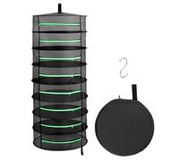 QWORK® Stendino per Erbe Aromatiche, Rete per Asciugare a 8 Strati, Stendibiancheria Sospeso per Erbe, Frutta, Fiori e Verdure