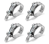QWORK Stringitubo, Morsetti per Tubature, con T-Bolt, Acciaio Inox, 51-57mm, 4 Pezzi